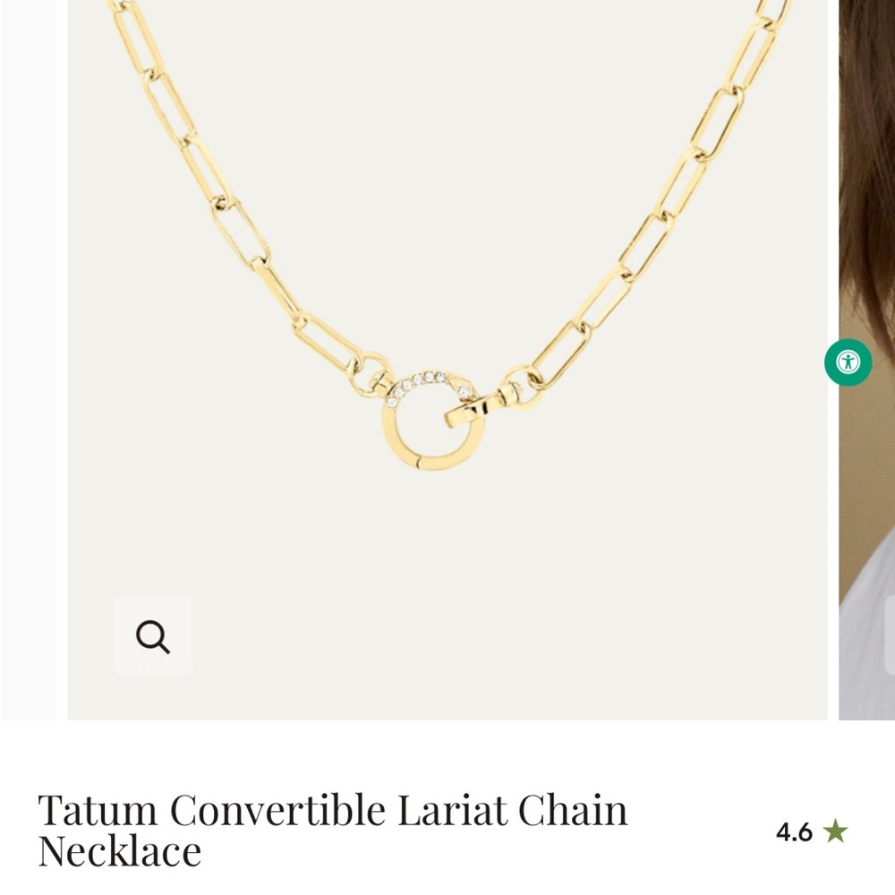 Stella & Dot Tatum Convertible Lariat Chain Necklace